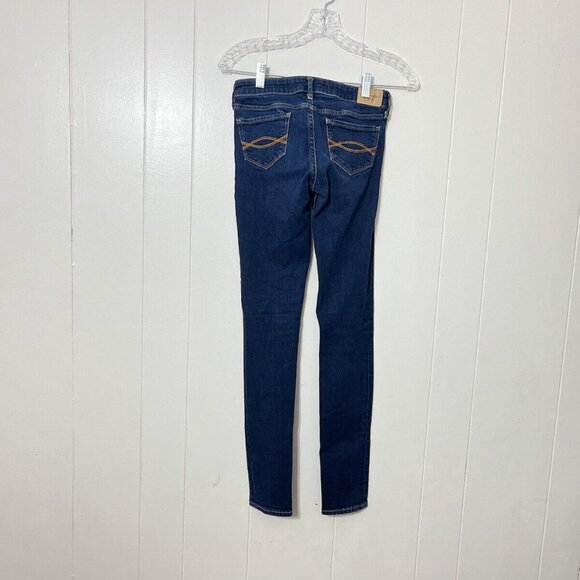 Abercrombie & Fitch Womens The A&F Super Skinny Jeans Dark Wash Size 2R - Picture 2 of 8